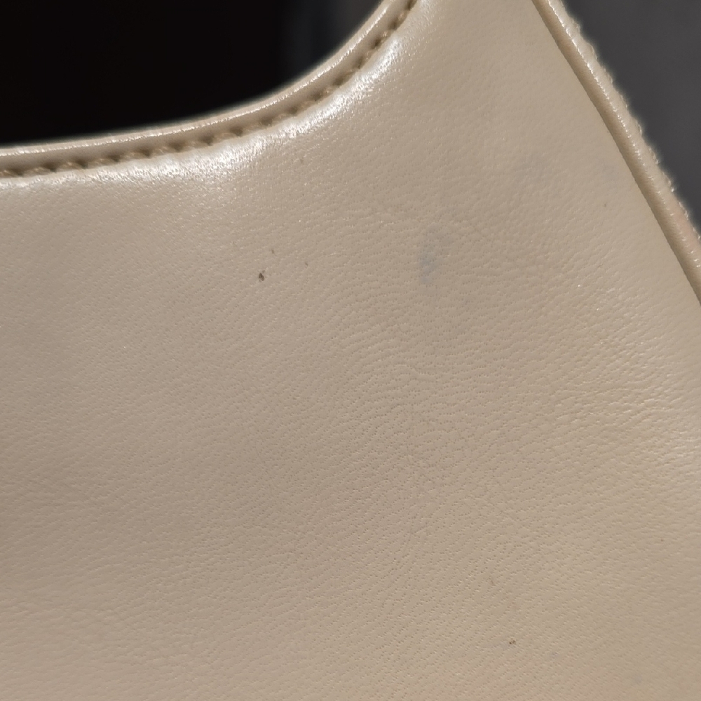 Liz Claiborne‎ Cream Shoulder Bag | Y2K Minimalist Faux Leather Purse - Picture 7 of 8